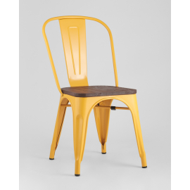 Стул Tolix style wood желтый