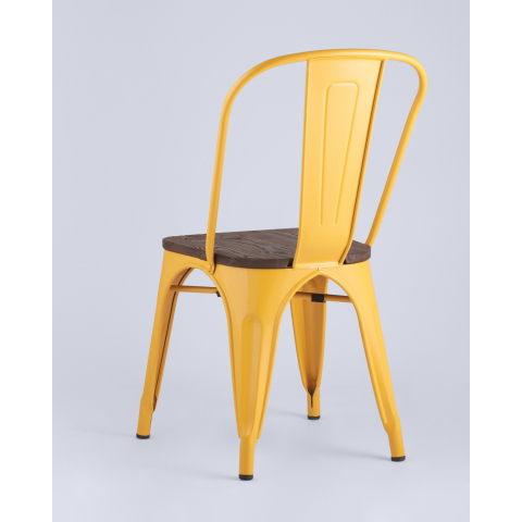 Стул Tolix style wood желтый
