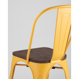 Стул Tolix style wood желтый