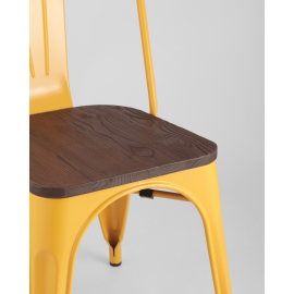Стул Tolix style wood желтый