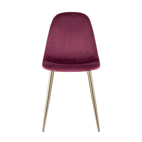 Стул Валенсия велюр бордо золотые ножки