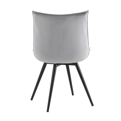 Стул вращающийся Робб велюр серый