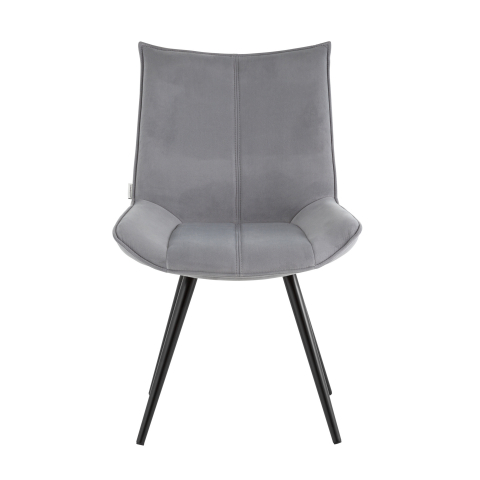 Стул вращающийся Робб велюр серый