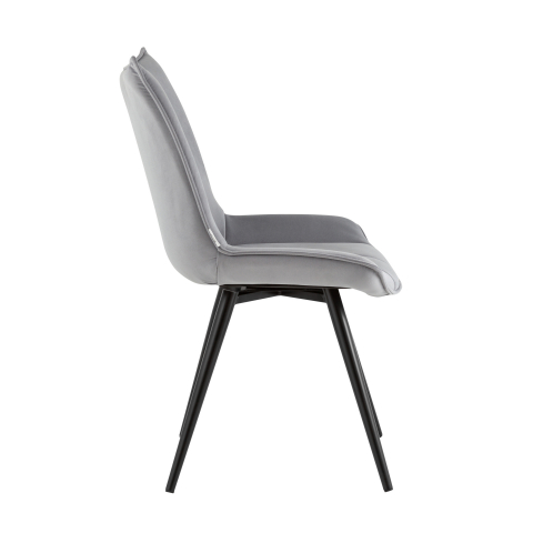 Стул вращающийся Робб велюр серый