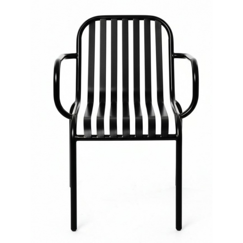 Металлический стул Позитано с подлокотниками черный