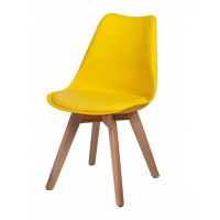 Стул Роберт желтый с мягким сиденьем