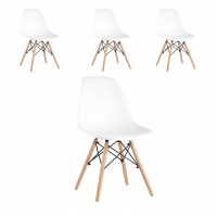 Стул Eames dsw белый комплект 4 штуки